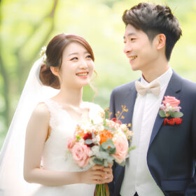 結婚式のカップル