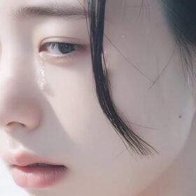 涙を流す女性