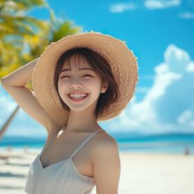 夏をエンジョイする婚活女性