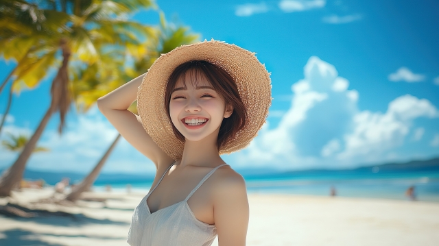 夏をエンジョイする婚活女性